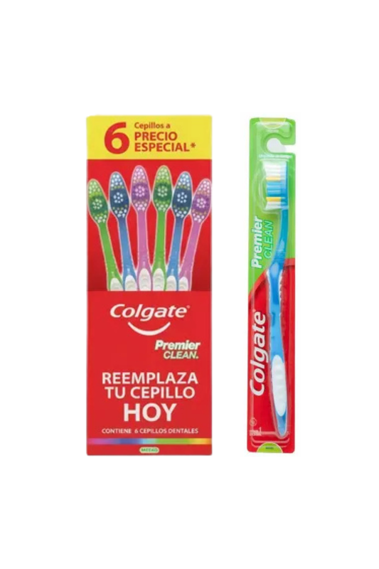 Colgate - Cepillo Dental Premier Clean Exh 6pz (Caja 8exh)