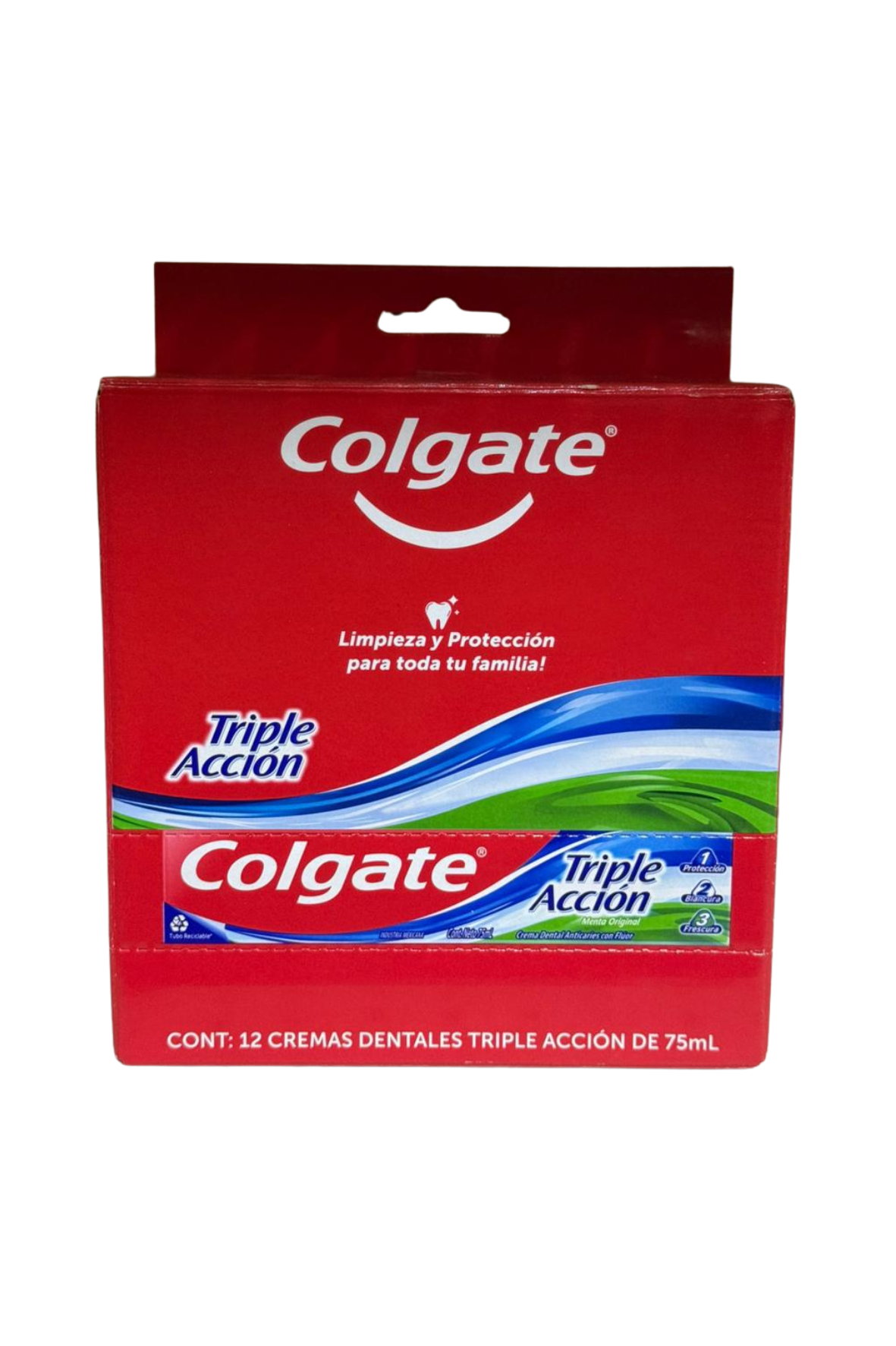 Colgate - Pasta Dental Triple Accion Exh 12pz 75ml (Caja 5exh)