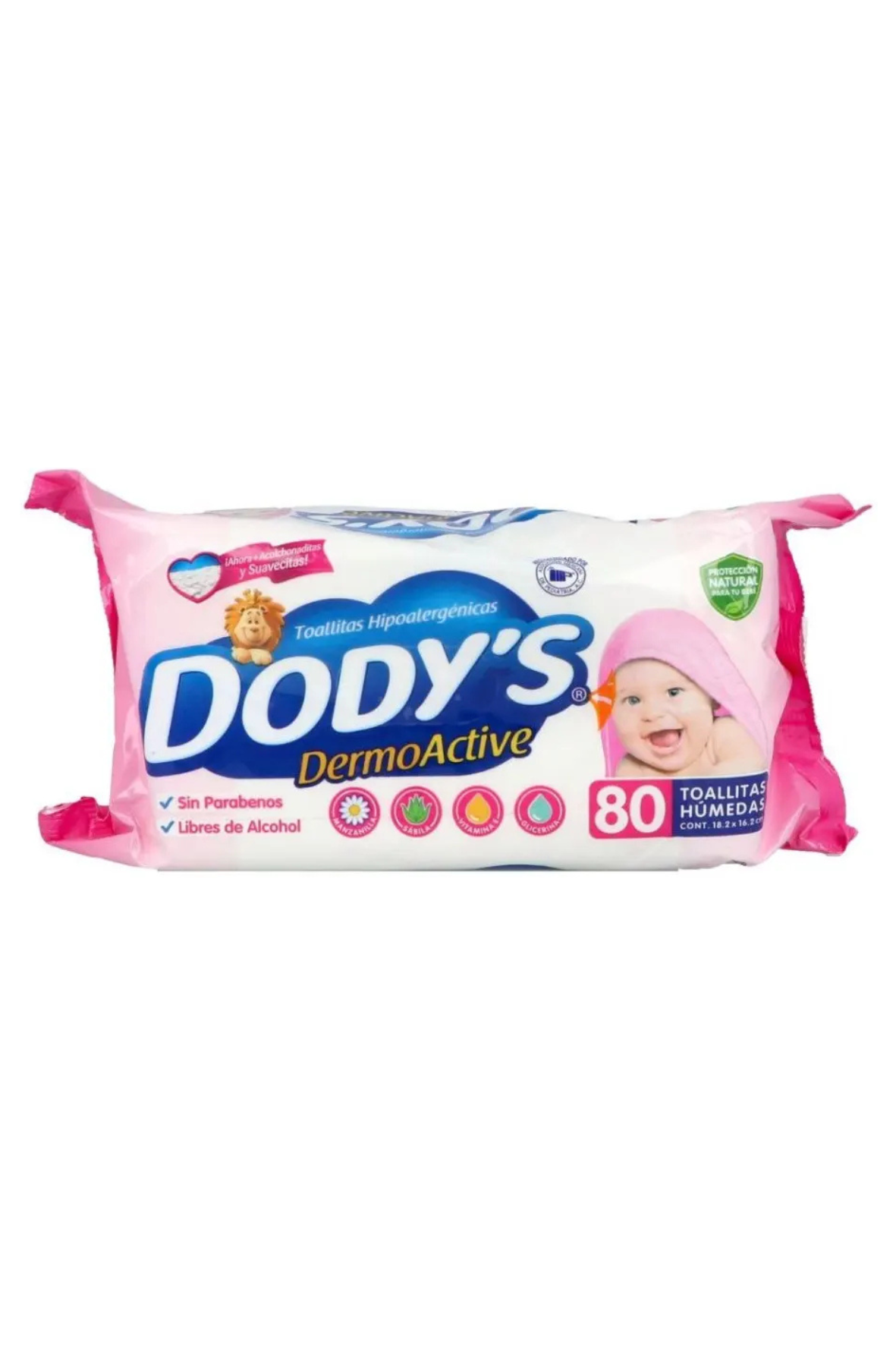 Dody´s - Toallitas Humedas Rosa Dermoactive 80H (Caja 12pz)