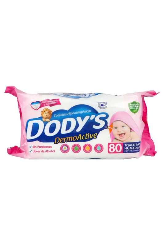 Dody´s - Toallitas Humedas Rosa Dermoactive 80H (Caja 12pz)