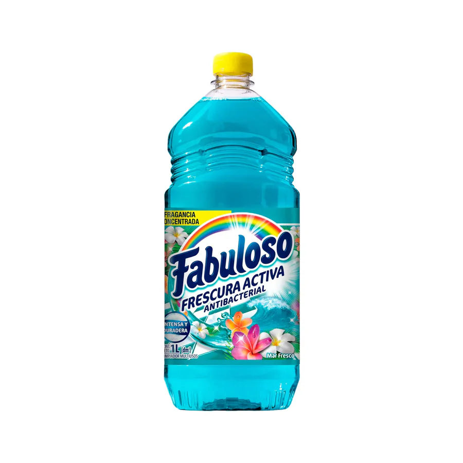 Fabuloso - Limpiador Multiusos Mar Fresco 1Lt (Caja 12pz)