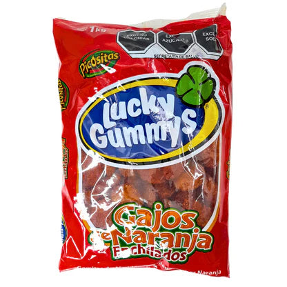Lucky Gummys  - Gajos de Naranja Enchilados 1kg (Caja 8kg)