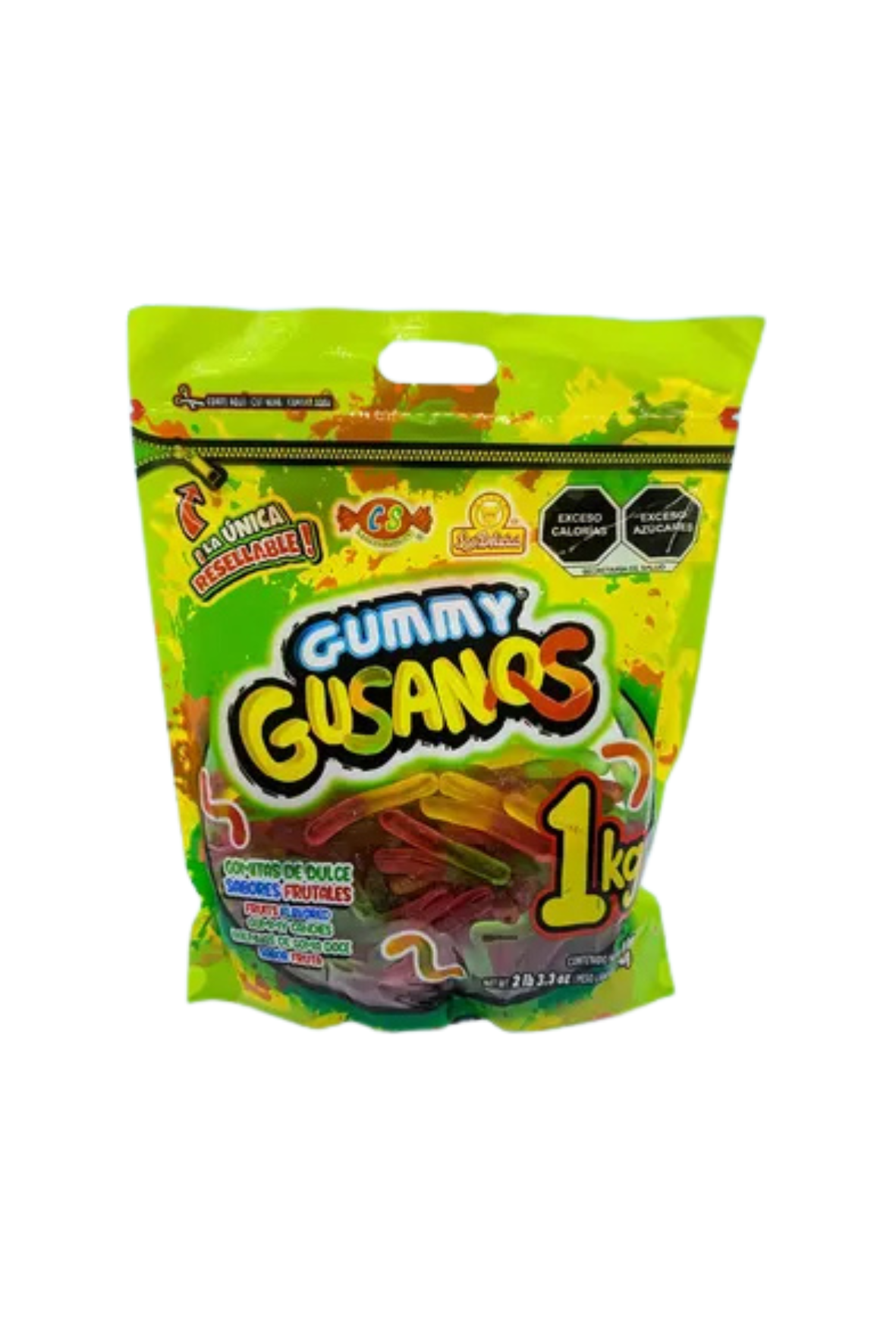 Las Delicias - Gummy Gusanos 1kg (Caja 10pz)