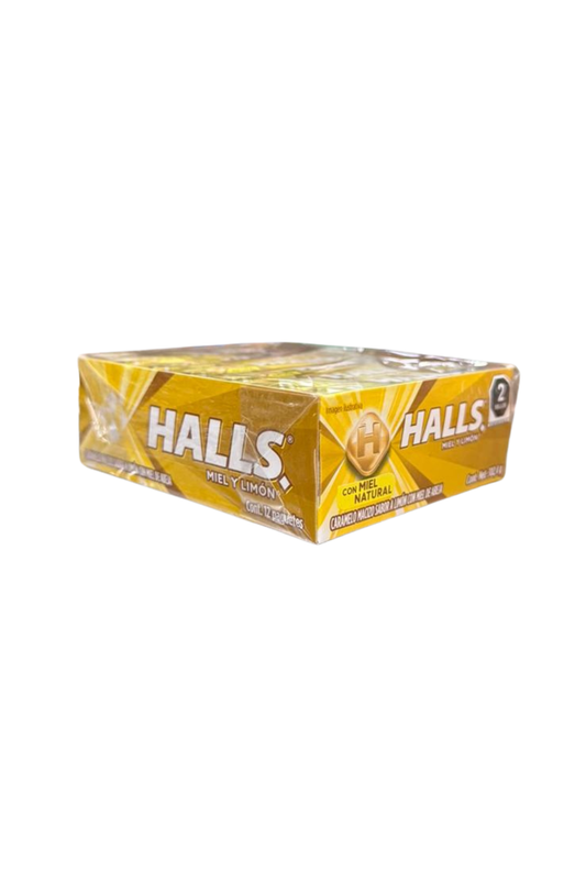 Halls - Caramelo Sabor Miel Y Limon Exh 12pz (Caja 30exh)