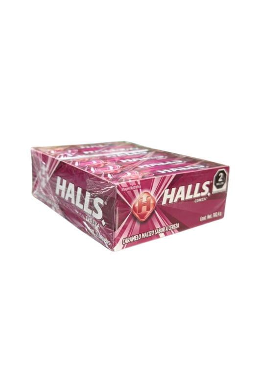 Halls - Caramelo Sabor Cereza Exh 12pz (Caja 30exh)