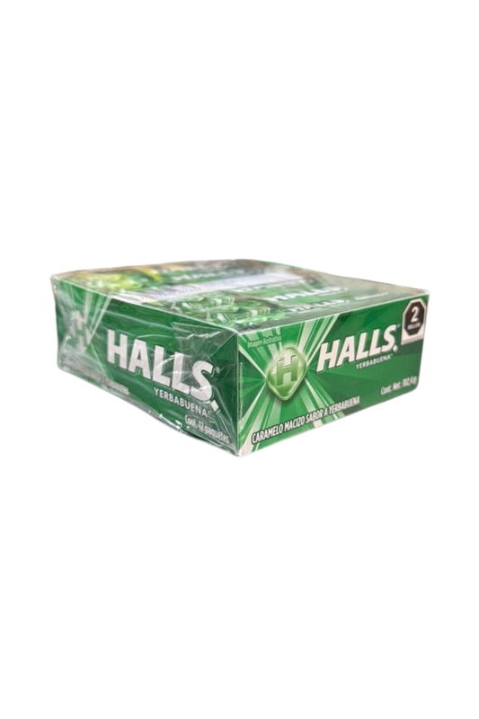 Halls - Caramelo Sabor Yerbabuena Exh 12pz (Caja 30exh)