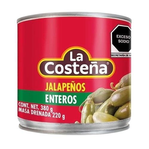La Costeña - Jalapeños Enteros 380gr (Caja 24pz)