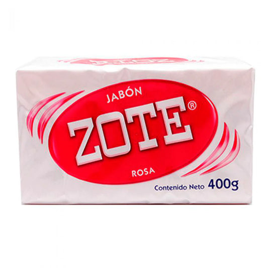 Zote - Jabon Rosa En Barra 400gr (Caja 25pz)