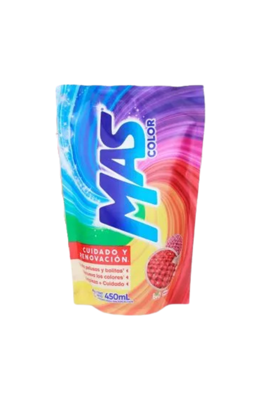 Mas Color - Detergente Liquido Para Ropa De Color 450ml (Caja 16pz)