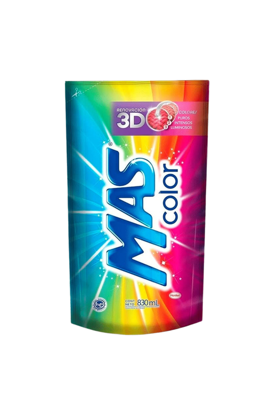Mas Color - Detergente Liquido Para Ropa De Color 830ml (Caja 14pz)