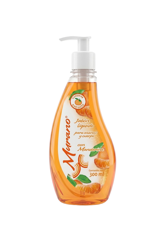 Murano - Jabon Líquido Con Mandarina 300ml (Caja 10pz)