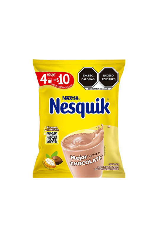 Nestlé - Polvo Nesquik Sabor Chocolate 52gr (Caja 20pz)