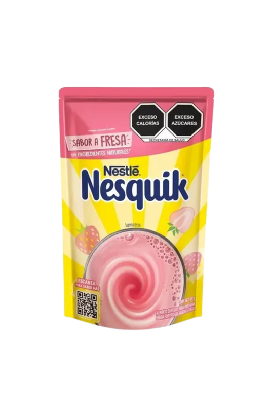 Nestlé - Polvo Nesquik Sabor Fresa 357gr (Caja 12pz)