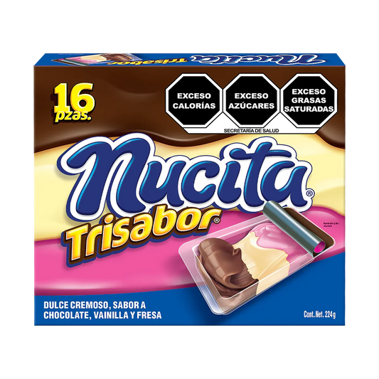 Nucita - Dulce Cremoso Trisabor Exh 16pz 224gr (Caja 24exh)