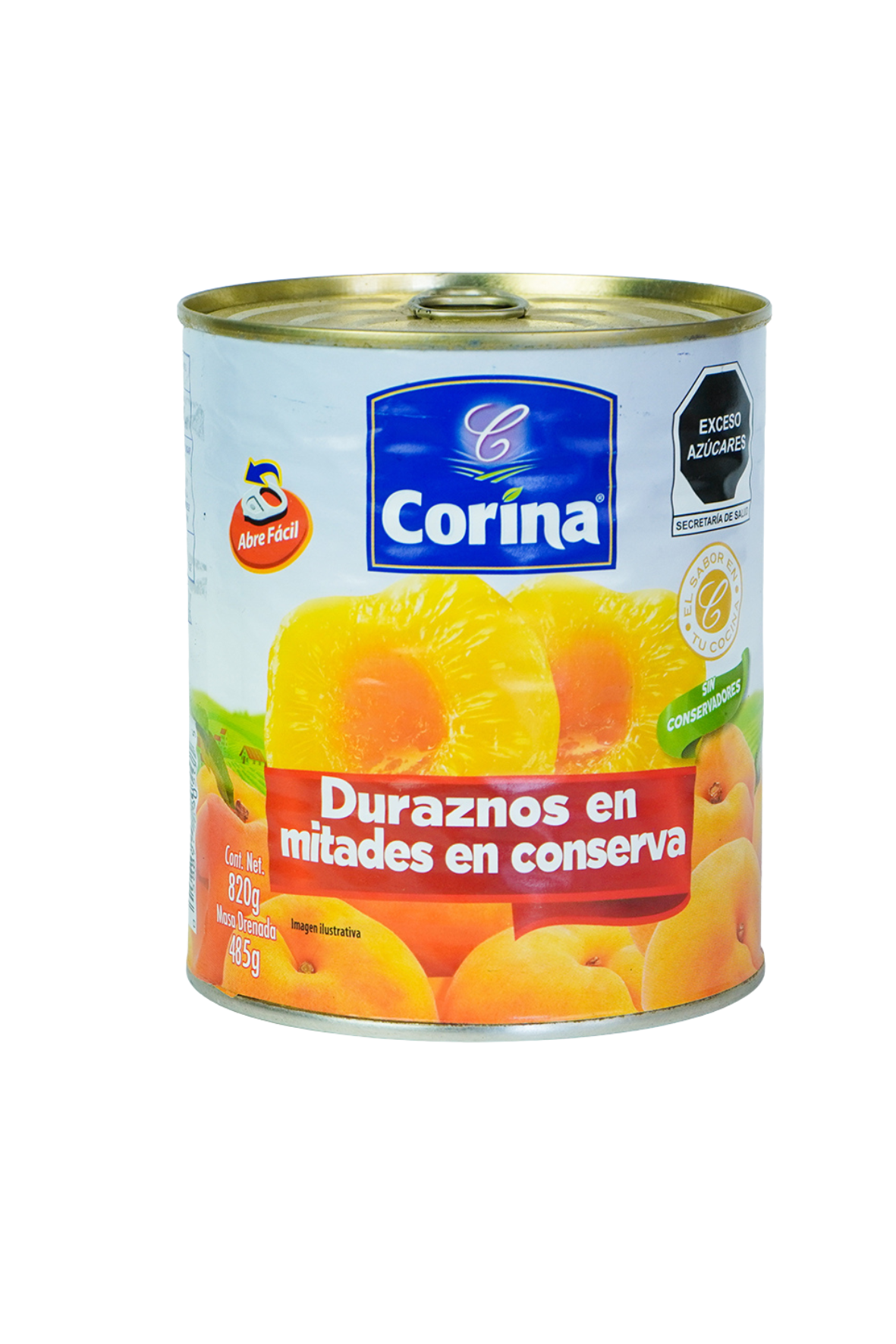 Corina - Durazno En Almibar 820gr (Caja 12pz)