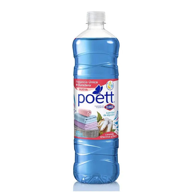 Poett - Limpiador Suavidad De Algodon 900ml (Caja 12pz)