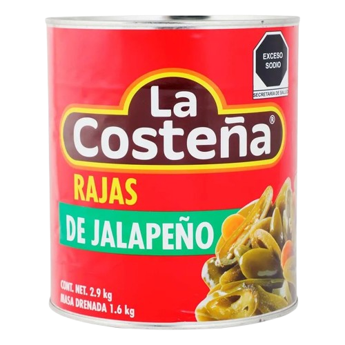 La Costeña - Rajas Jalapeño 2.9kg (Caja 6pz)