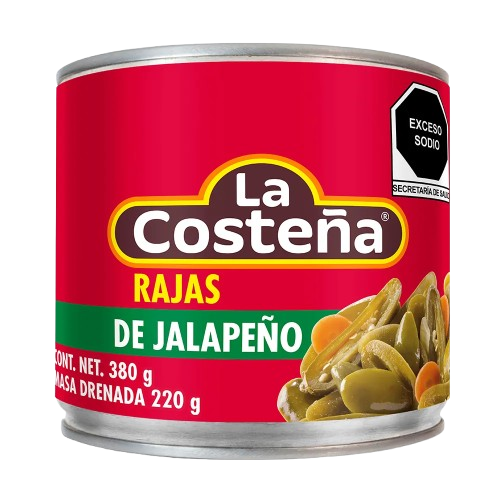 La Costeña - Rajas Jalapeño 380gr (Caja 24pz)
