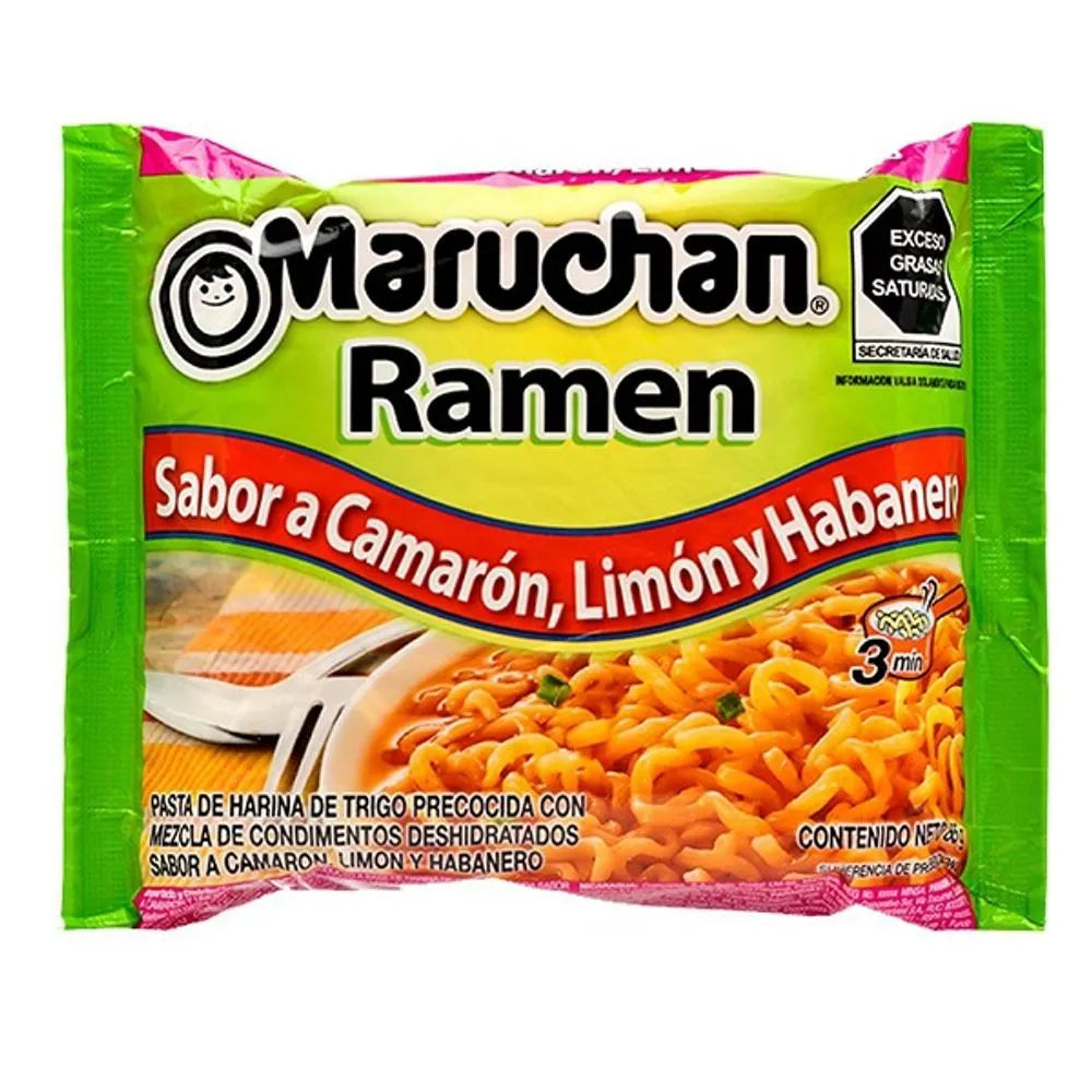 Maruchan - Ramen Camarón y Habanero 65gr (Caja 24 pz)