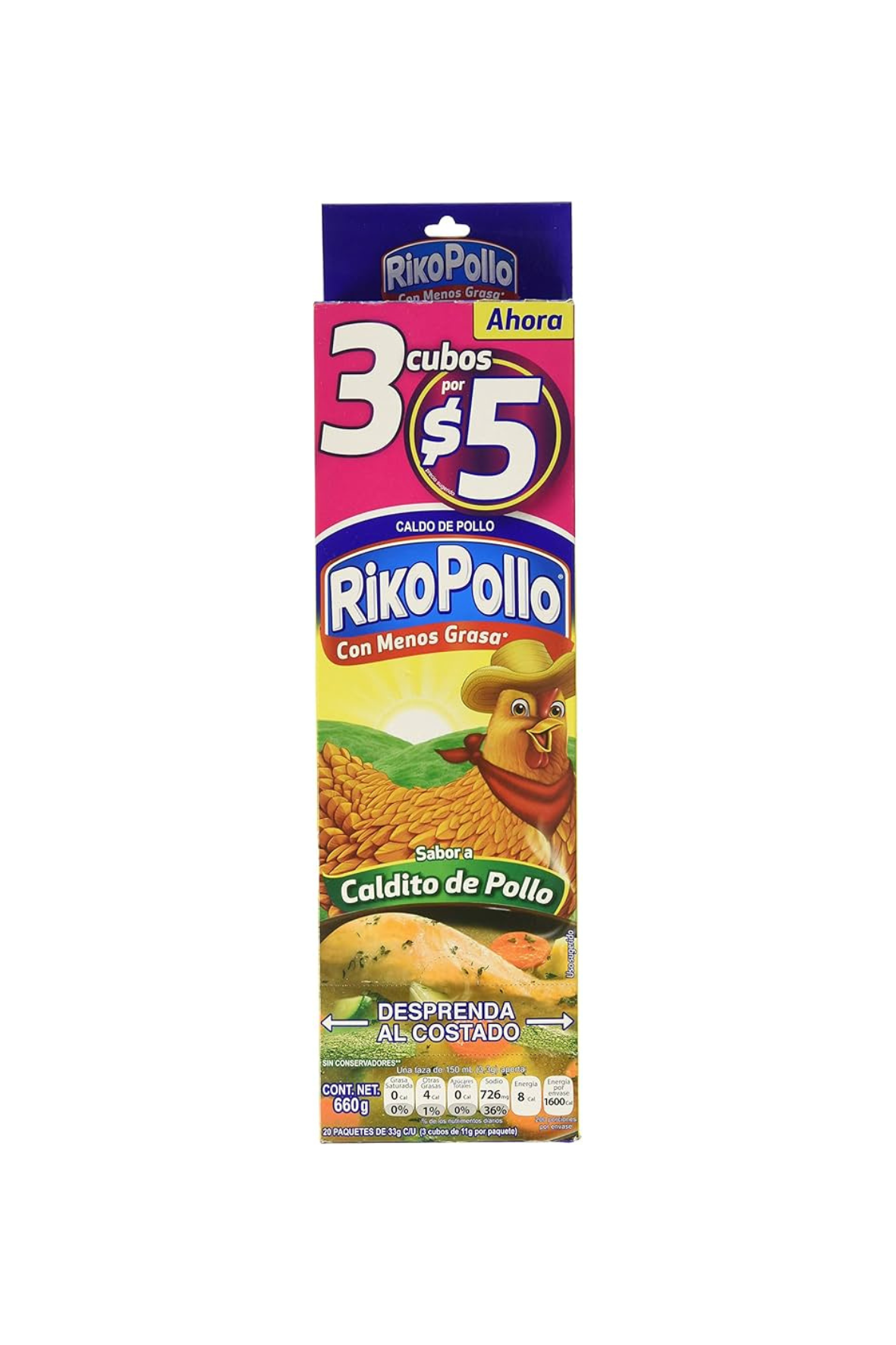 Riko Pollo - Caldo De Pollo Exh 20pz (Caja 8exh)