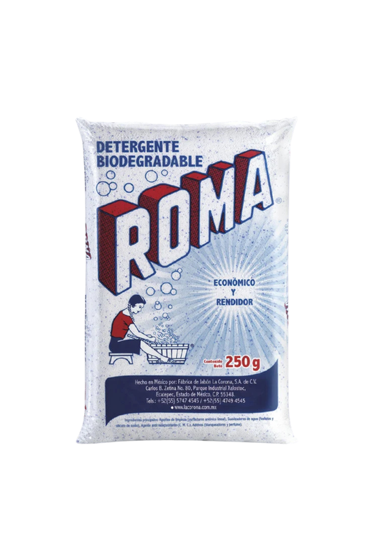 Roma - Detergente En Polvo Para Ropa 250gr (Caja 40pz)