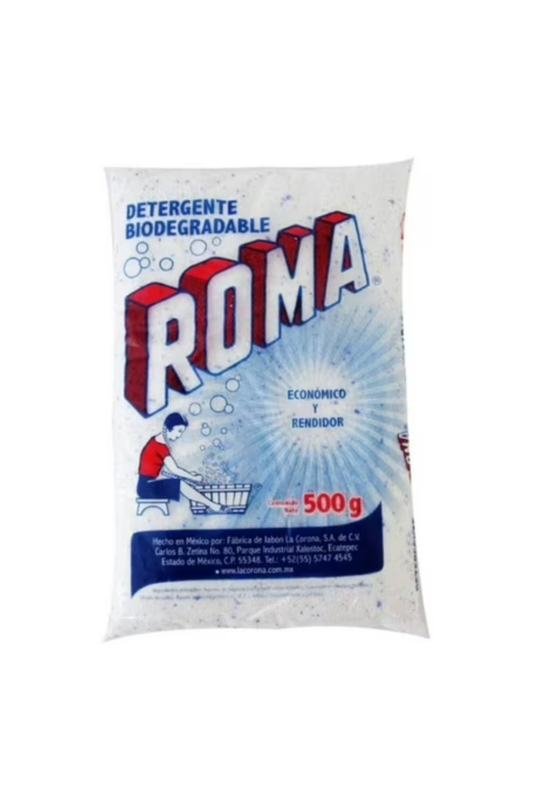 Roma - Detergente En Polvo Para Ropa 500gr (Caja 20pz)