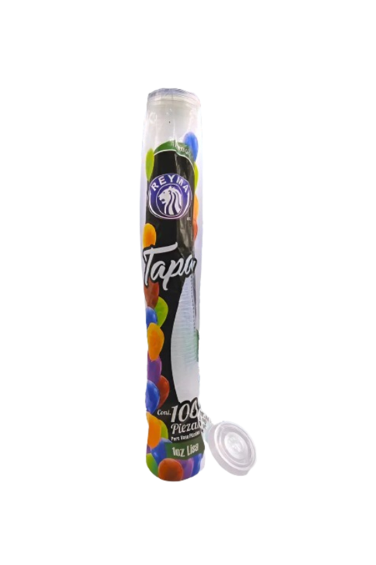 Reyma - Tapa Lisa Para Vaso Plastico #1 (Caja 25pz)