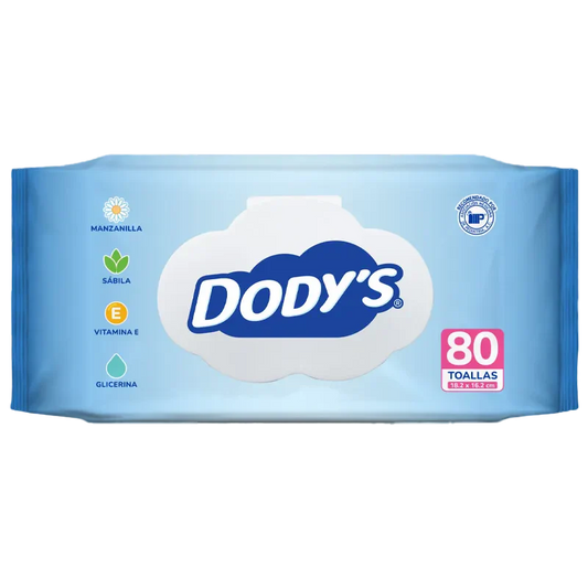 Dody´s - Toallitas Humedas Azul Dermoactive 80H (Caja 12pz)