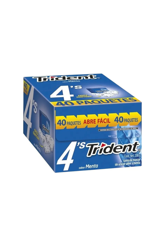Trident - Chicle Sabor Menta Exh 40pz (Caja 40Exh)