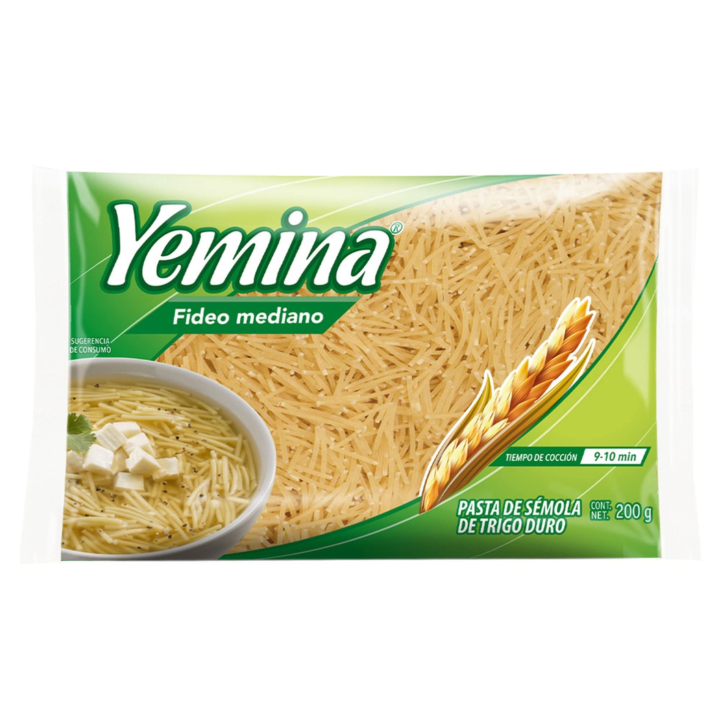 Yemina - Sopa Fideo Mediano 200gr (Caja 24pz)