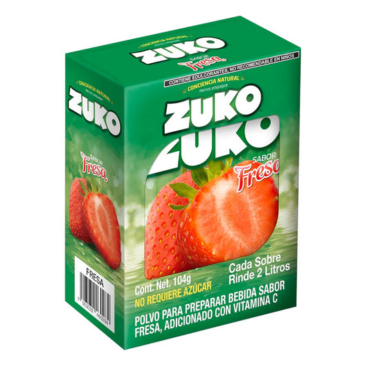 Zuko  - Concentrado Sabor Fresa Exh. 8pz 13gr (Caja 12exh)
