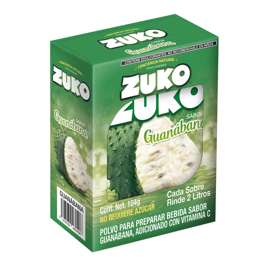 Zuko - Concentrado Sabor Guanabana Exh. 8pz 13gr (Caja 12exh)