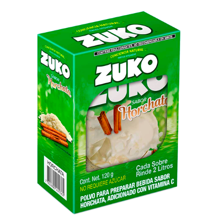 Zuko  - Concentrado Sabor Horchata Exh. 8pz 13gr (Caja 12exh)