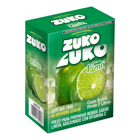 Zuko  - Concentrado Sabor Limón Exh. 8pz 13gr (Caja 12exh)